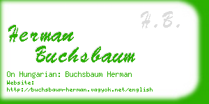 herman buchsbaum business card